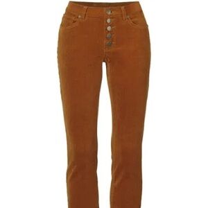 High-Waisted Brown Button-Fly by Cabi